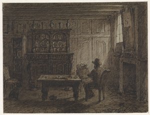 Man Sitting in a Room