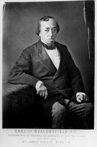 Benjamin Disraeli, 1st Earl of Beaconsfield, British Conservative Statesman by Cornelius Jabez Hughes