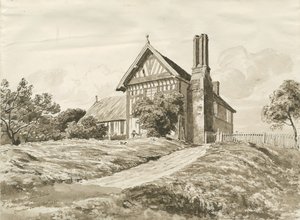 Betley - Farmhouse by Cornelius Varley