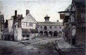The Market Place, Ross, Herefordshire by Cornelius Varley