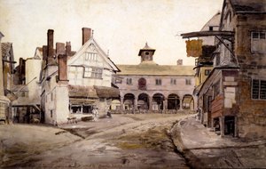 The Market Place, Ross, Hertfordshire, 1803 by Cornelius Varley