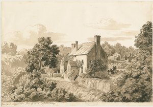 Woodford - Cottages by Cornelius Varley