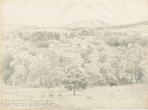 Wrottesley Hall - View of Malvern Hills