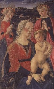 Madonna and Child with Two Angels