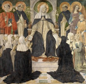 Saint Catherine of Siena as Spiritual Mother of the Second and Third Orders of Saint Dominic by Cosimo di Lorenzo Rosselli