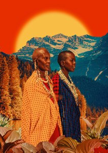 Maasai Women Mountains