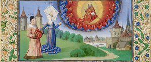 Philosophy Instructing Boethius on the Role of God, ca 1465