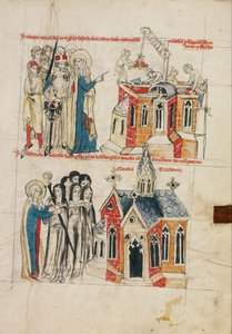 Hedwig and the New Convent; Nuns from Bamberg Settling at the New Convent by Court workshop of Duke Ludwig I of Liegnitz and Brieg