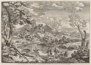 A Man Showing Mercury the Eagle of Jupiter by Crescenzio Onofri