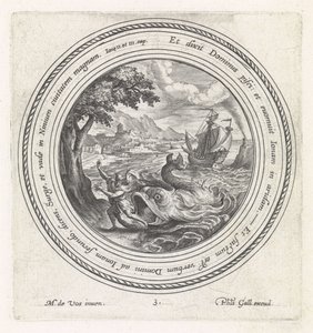The Fish Spits Jonah onto the Land History of Jonah (series title) by Crispijn van de Passe (I)