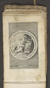 Putto with Tablet Putti Representing the Word of God Verbum Dei by Crispijn van de Passe (I)