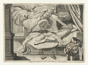 Jupiter and Semele by Crispijn van de Passe (II) (attributed to)