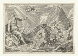 Neptune with the Tritons by Crispijn van de Passe (II) (attributed to)