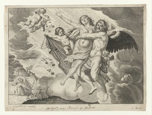 Boreas Abducts Oreithyia by Crispijn van de Passe (II) (possibly)