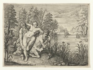 Nessus Carries Deianira Across the River (Metamorphoses of Ovid) by Crispijn van de Passe (II) (possibly)