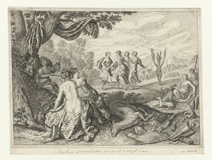 Apulian Shepherd Transformed into an Olive Tree by Crispijn van de Passe (II) (workshop of)