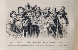 Gunpowder Plot (engraving) by Crispin I de (after) Passe