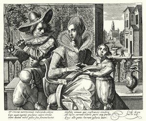 The Family Concert by Crispin I de (after) Passe