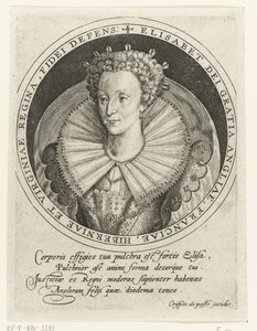 Portrait of Queen Elizabeth I of England by Crispin I de Passe