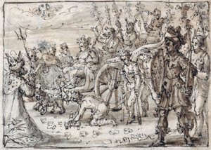 Triumphal entry of the Indian Bacchus into Thebes by Crispin I de Passe