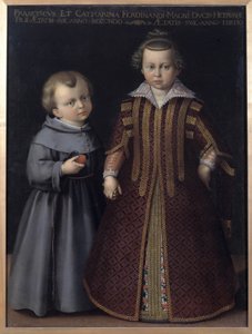 Portrait of Francis and Catherine de Medicis, Children of Ferdinand by Cristofano Allori