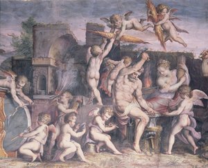 The Forge of Vulcan, 1555 by Cristofano Gherardi