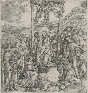 Adoration of the Magi by Cristofano Robetta