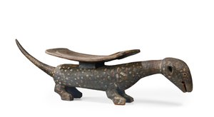 Zoomorphic seat, Ulimi Bia, Ivory Coast by Culture Baule