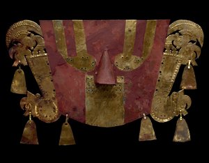 Painted Mummy Mask by Culture Chimu