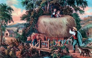 Haying Time, The Last Load, 1868 by Currier and Ives