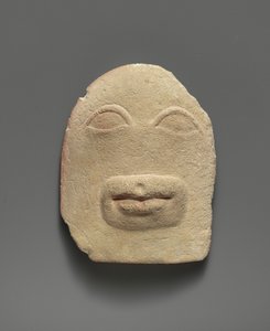 Limestone votive relief of eyes and a mouth (limestone) by Cypriot School