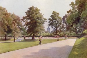Looking towards Westminster, Marlborough House Garden by Cyril Ward