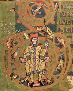 St. Wenceslaus from the Vysehrad Codex, c.1085 by Czech School