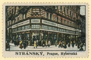 Stransky confectioners, Hybernska Street, Prague by Czech School