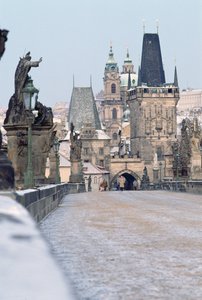 View of the Charles Bridge, built 1367
