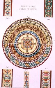 Rosette mosaic from Kahrije Dzamissi, the Church of the Saviour, from 