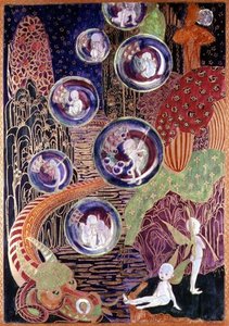 Wedgwood Fairyland lustre plaque, c.1917