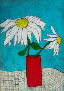 Naive Daisy Still Life by Dale Hefer