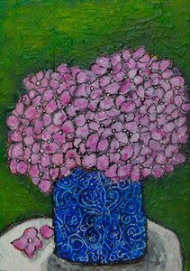 Pink Hydrangea Still Life