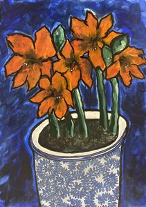 Vibrant Orange Flowers by Dale Hefer & Family