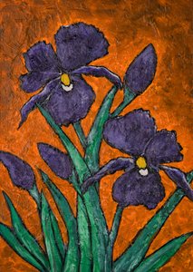 Vibrant Purple Irises by Dale Hefer & Family