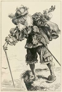 Atheist laughing at Christian and Hopeful (from The Pilgrims Progress by John Bunyan, illustration by Thomas Dalziel)