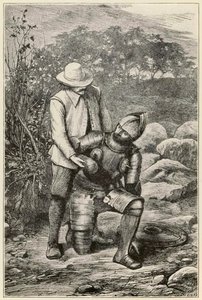 Christian and Faithful join company (from The Pilgrims Progress by John Bunyan, illustration by Thomas Dalziel) by Dalziel Brothers