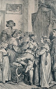 Joy. Frontispiece to Golden Thoughts from Golden Fountains by Dalziel Brothers