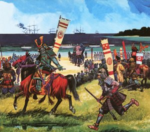 Americans arriving in what is now Tokyo Bay on 8 July 1853