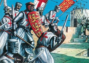 King Richard I storming the walls of Acre