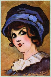 Theatre. The French actress Eve Lavalliere. Illustration by Daniel de Losques in: Je Sais Tout (magazine), France, Oct. by Daniel (1880 1915) de Losques