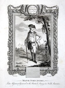 Major John Andre, late Adjutant General of the British army in North America, engraved by Thomas Cook