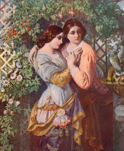 Shakespeare: Celia and Rosalind, As You Like It, Act I, Scene 3 by Daniel (after) Maclise