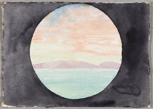 Bay of Tunis Through Porthole of Steamship Fürst Bismark, Tunisia, Travel Sketch, 1896